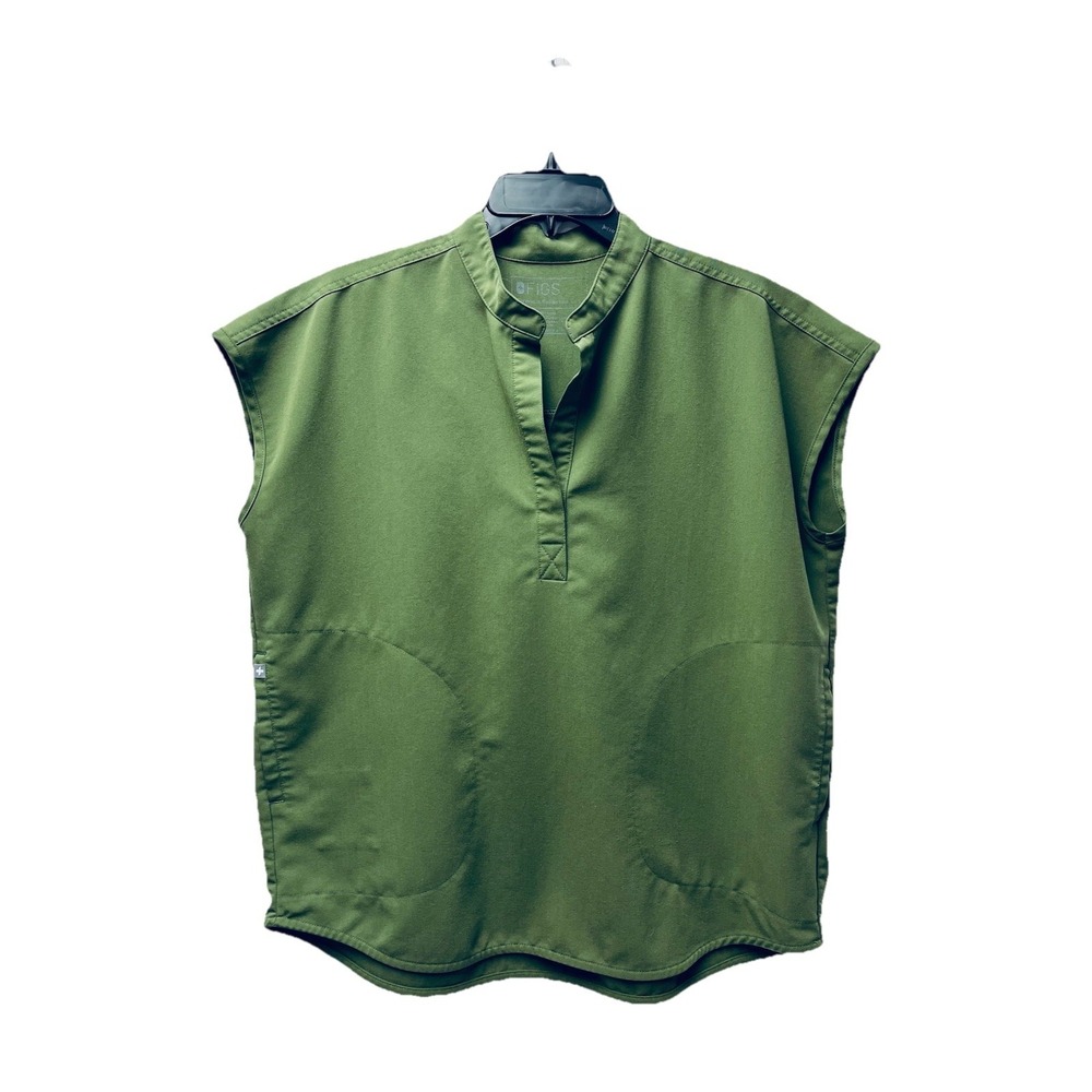 FIGS S Green Rafaela Oversized Scrub Top Tech Collection WXXSW1003 Medical Lab